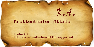 Krattenthaler Attila névjegykártya